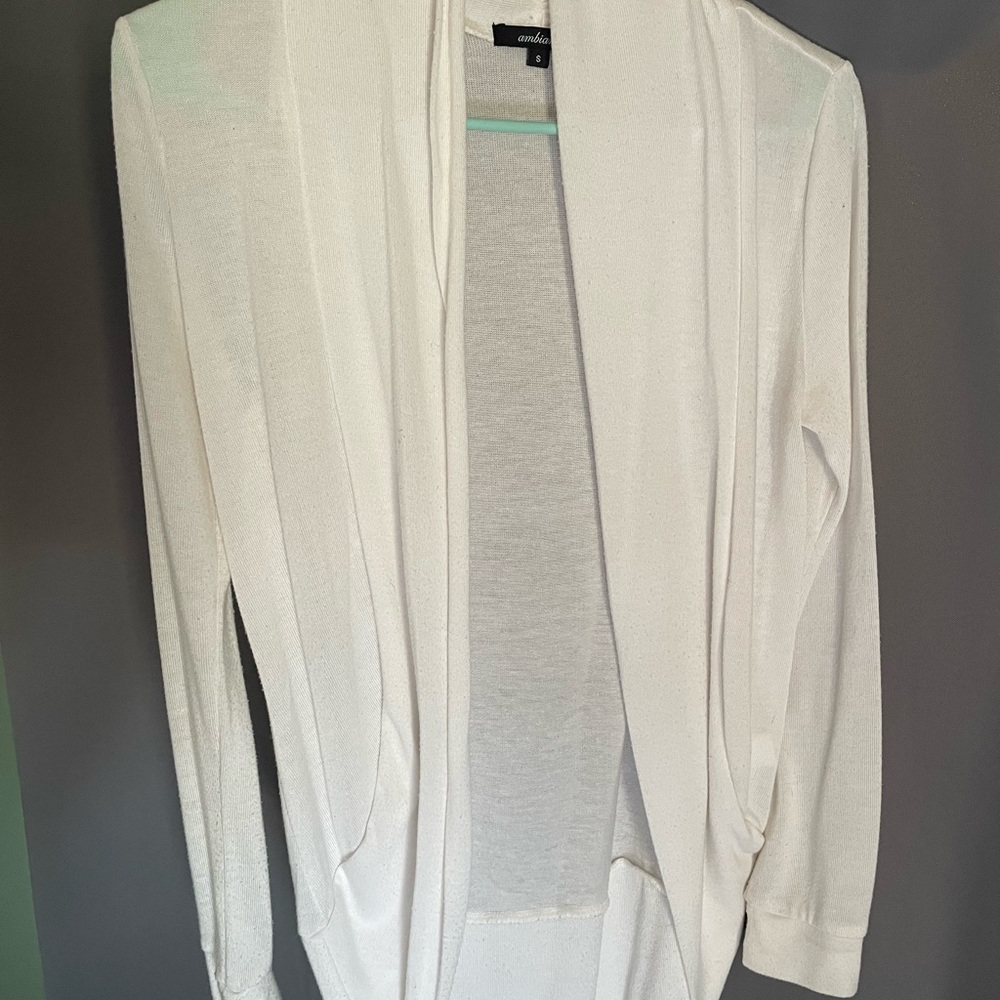 White cardigan
